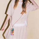 Electroplating Pattern IMD TPU Shockproof Case with Neck Lanyard For iPhone SE 2022 / SE 2020 / 8 / 7(Dream Chasing Butterfly)