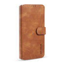DG.MING Retro Oil Side Horizontal Flip Leather Case with Holder & Card Slots & Wallet For iPhone 13(Brown)