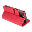 DG.MING Retro Oil Side Horizontal Flip Leather Case with Holder & Card Slots & Wallet For iPhone 13(Red)