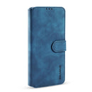 DG.MING Retro Oil Side Horizontal Flip Leather Case with Holder & Card Slots & Wallet For iPhone 13(Blue)