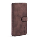 DG.MING Retro Oil Side Horizontal Flip Leather Case with Holder & Card Slots & Wallet For iPhone 13(Coffee)