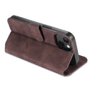 DG.MING Retro Oil Side Horizontal Flip Leather Case with Holder & Card Slots & Wallet For iPhone 13(Coffee)