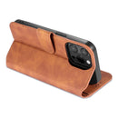 DG.MING Retro Oil Side Horizontal Flip Leather Case with Holder & Card Slots & Wallet For iPhone 13 Pro Max(Brown)