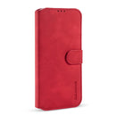 DG.MING Retro Oil Side Horizontal Flip Leather Case with Holder & Card Slots & Wallet For iPhone 13 Pro Max(Red)