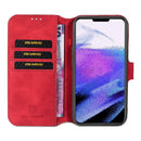 DG.MING Retro Oil Side Horizontal Flip Leather Case with Holder & Card Slots & Wallet For iPhone 13 Pro Max(Red)