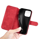 DG.MING Retro Oil Side Horizontal Flip Leather Case with Holder & Card Slots & Wallet For iPhone 13 Pro Max(Red)