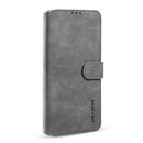 DG.MING Retro Oil Side Horizontal Flip Leather Case with Holder & Card Slots & Wallet For iPhone 13 Pro Max(Grey)