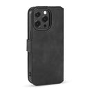 DG.MING Retro Oil Side Horizontal Flip Leather Case with Holder & Card Slots & Wallet For iPhone 13 Pro Max(Black)