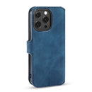 DG.MING Retro Oil Side Horizontal Flip Leather Case with Holder & Card Slots & Wallet For iPhone 13 Pro Max(Blue)