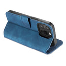 DG.MING Retro Oil Side Horizontal Flip Leather Case with Holder & Card Slots & Wallet For iPhone 13 Pro Max(Blue)