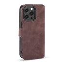 DG.MING Retro Oil Side Horizontal Flip Leather Case with Holder & Card Slots & Wallet For iPhone 13 Pro Max(Coffee)