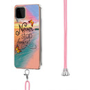 For Samsung Galaxy A22 4G EU Version/M32 Electroplating Pattern IMD TPU Shockproof Case with Neck Lanyard(Dream Chasing Butterfly)