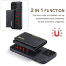 For iPhone 13 Pro DG.MING M2 Series 3-Fold Card Bag + Magnetic Shockproof Case with Wallet & Holder Function (Black)