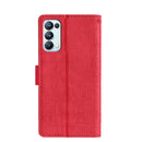 Skin Feel Crocodile Texture Magnetic Clasp Horizontal Flip PU Leather Case with Holder & Card Slots & Wallet For OPPO Reno5 5G / Find X3 Lite(Red)