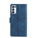 Skin Feel Crocodile Texture Magnetic Clasp Horizontal Flip PU Leather Case with Holder & Card Slots & Wallet For OPPO Reno5 5G / Find X3 Lite(Blue)