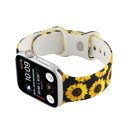 8-buckle Printed Strap Watch Band For Apple Watch Series 7 41mm / 6 & SE & 5 & 4 40mm / 3 & 2 & 1 38mm(Chrysanthemum)