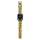 8-buckle Printed Strap Watch Band For Apple Watch Series 7 41mm / 6 & SE & 5 & 4 40mm / 3 & 2 & 1 38mm(Chrysanthemum)