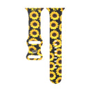 8-buckle Printed Strap Watch Band For Apple Watch Series 7 41mm / 6 & SE & 5 & 4 40mm / 3 & 2 & 1 38mm(Chrysanthemum)