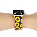 8-buckle Printed Strap Watch Band For Apple Watch Series 7 41mm / 6 & SE & 5 & 4 40mm / 3 & 2 & 1 38mm(Chrysanthemum)