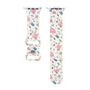 8-buckle Printed Strap Watch Band For Apple Watch Series 7 41mm / 6 & SE & 5 & 4 40mm / 3 & 2 & 1 38mm(White Background Crown)