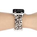 8-buckle Printed Strap Watch Band For Apple Watch Series 7 41mm / 6 & SE & 5 & 4 40mm / 3 & 2 & 1 38mm(Leopard)