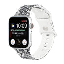 8-buckle Printed Strap Watch Band For Apple Watch Series 7 41mm / 6 & SE & 5 & 4 40mm / 3 & 2 & 1 38mm(Lace)