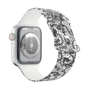 8-buckle Printed Strap Watch Band For Apple Watch Series 7 41mm / 6 & SE & 5 & 4 40mm / 3 & 2 & 1 38mm(Lace)