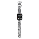 8-buckle Printed Strap Watch Band For Apple Watch Series 7 41mm / 6 & SE & 5 & 4 40mm / 3 & 2 & 1 38mm(Lace)