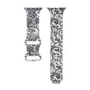 8-buckle Printed Strap Watch Band For Apple Watch Series 7 41mm / 6 & SE & 5 & 4 40mm / 3 & 2 & 1 38mm(Lace)