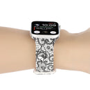 8-buckle Printed Strap Watch Band For Apple Watch Series 7 41mm / 6 & SE & 5 & 4 40mm / 3 & 2 & 1 38mm(Lace)