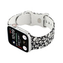 8-buckle Printed Strap Watch Band For Apple Watch Series 7 41mm / 6 & SE & 5 & 4 40mm / 3 & 2 & 1 38mm(Skull)