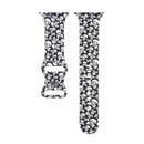 8-buckle Printed Strap Watch Band For Apple Watch Series 7 41mm / 6 & SE & 5 & 4 40mm / 3 & 2 & 1 38mm(Skull)