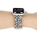 8-buckle Printed Strap Watch Band For Apple Watch Series 7 41mm / 6 & SE & 5 & 4 40mm / 3 & 2 & 1 38mm(Skull)