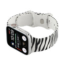 8-buckle Printed Strap Watch Band For Apple Watch Series 7 41mm / 6 & SE & 5 & 4 40mm / 3 & 2 & 1 38mm(Zebra Pattern)