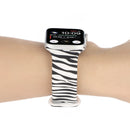 8-buckle Printed Strap Watch Band For Apple Watch Series 7 41mm / 6 & SE & 5 & 4 40mm / 3 & 2 & 1 38mm(Zebra Pattern)