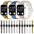 8-buckle Printed Strap Watch Band For Apple Watch Series 7 41mm / 6 & SE & 5 & 4 40mm / 3 & 2 & 1 38mm(Zebra Pattern)