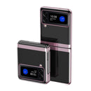 Electroplated Transparent Folding Case For Samsung Galaxy Z Flip3 5G(Rose Gold)
