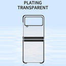 Electroplated Transparent Folding Case For Samsung Galaxy Z Flip3 5G(Rose Gold)