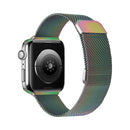 Double Section Milanese Magnetic Elasticity Strap Watch Band For Apple Watch Series 7 45mm / 6 & SE & 5 & 4 44mm / 3 & 2 & 1 42mm(Colorful)