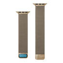 Double Section Milanese Magnetic Elasticity Strap Watch Band For Apple Watch Series 7 41mm / 6 & SE & 5 & 4 40mm / 3 & 2 & 1 38mm(Vintage Gold)