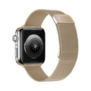Double Section Milanese Magnetic Elasticity Strap Watch Band For Apple Watch Series 7 41mm / 6 & SE & 5 & 4 40mm / 3 & 2 & 1 38mm(Vintage Gold)