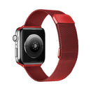 Double Section Milanese Magnetic Elasticity Strap Watch Band For Apple Watch Series 7 41mm / 6 & SE & 5 & 4 40mm / 3 & 2 & 1 38mm(Wine Red)