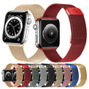 Double Section Milanese Magnetic Elasticity Strap Watch Band For Apple Watch Series 7 41mm / 6 & SE & 5 & 4 40mm / 3 & 2 & 1 38mm(Colorful)