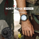NORTH EDGE Multi-function Waterproof Outdoor Sports Electronic Smart Watch, Support Humidity Measurement / Weather Forecast / Speed Measurement, Style:Silicone Strap(Blue)