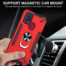 For Samsung Galaxy M31 PC + TPU Protective Case with 360 Degrees Rotatable Ring Holder(Royal Blue)