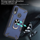 For Motorola Moto E6 Plus PC + TPU Protective Case with 360 Degrees Rotatable Ring Holder(Royal Blue)