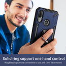 For Motorola Moto E6 Plus PC + TPU Protective Case with 360 Degrees Rotatable Ring Holder(Royal Blue)