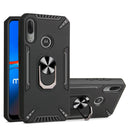 For Motorola Moto E6 Plus PC + TPU Protective Case with 360 Degrees Rotatable Ring Holder(Black)