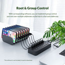 ORICO CT2U3-10AB-WH 10 In 1 Plastic Stripes Multi-Port USB HUB with Individual Switches, UK Plug(White)