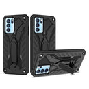 For OPPO Reno6 Pro 5G Shockproof TPU + PC Protective Case with Holder(Black)